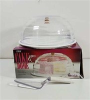 Acrylic cake dome and server unused condition