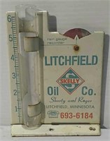 Litchfield Oil Company Tin Rain Gauge