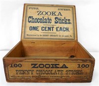 Zooka Chocolate Sticks Wooden Box