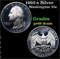 Proof 1992-s Silver Washington Quarter 25c Grades