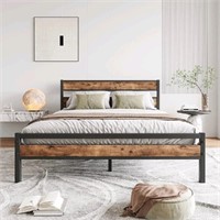 HOJINLINERO  Bed Frame with Wood Headboard. No Box
