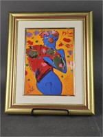 "Fan Dancer" by Peter Max with COA