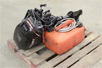 MERCURY 15HP OUTBOARD MOTOR WITH GAS TANK,