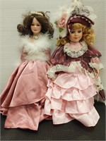 Porcelain dolls  18in / 16in