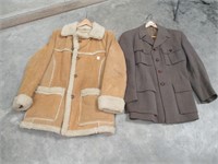 Vintage Men's Suit Jacket & Leather Coat