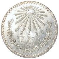1932 Mexican Peso CLOSELY UNCIRCULATED