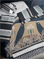 Natural Brown & Grey Dining Fabric Collection