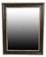 NICE EBONY AND GOLD FRAMED MIRROR