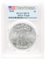 2020 ONE OUNCE SILVER EAGLE SILVER $1 DOLLAR