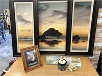 3 piece beach framed art