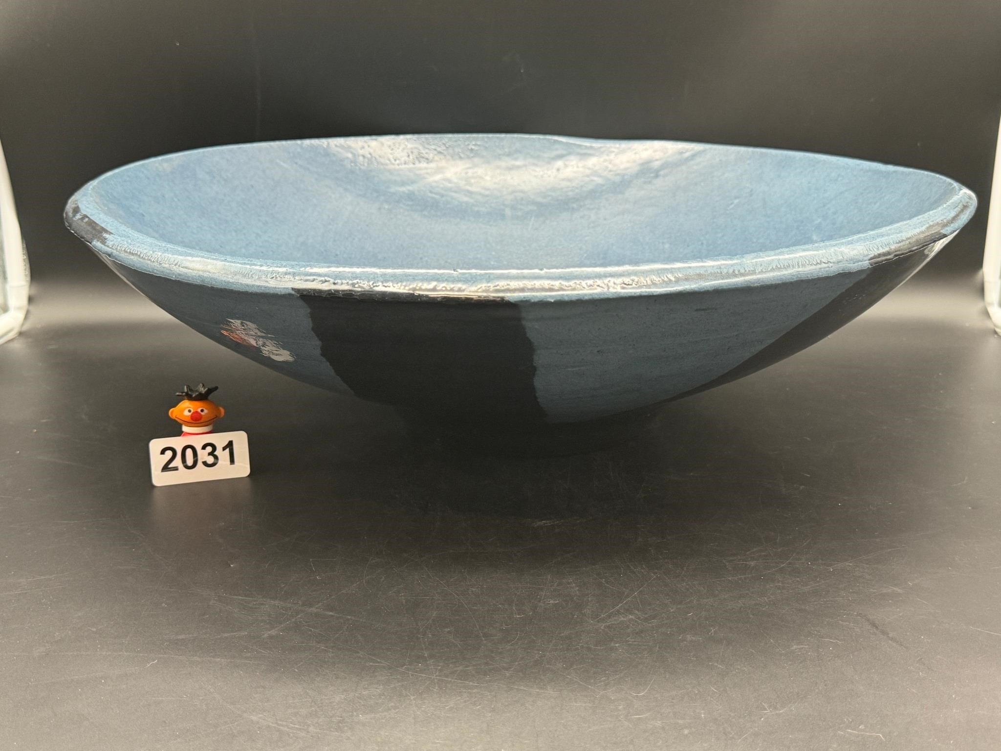 Giant 20" Hand Crafted Pottery Bowl