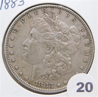 1883 Morgan Silver Dollar.