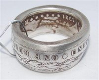 Morgan Silver Dollar Mens Ring Size 12