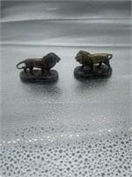 small metal lion figures