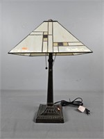 Frank Lloyd Wright Style Leaded Glass Lamp