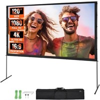 VEVOR Projector Screen with Stand, 120 inch 16:9