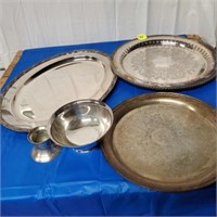 ASSORTED SERVING TRAYS