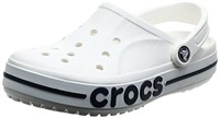 Crocs Unisex-Adult Bayaband Clogs, White/Navy, 12