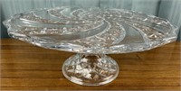 Crystal Cake Plate Stand with Windmill Design