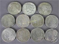 Group of Eleven U.S. Silver Dollars