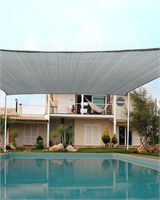 Quictent 20X20FT 185G HDPE Square Sun Shade Sail