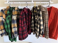 Vintage Woolrich and Montgomery Ward Wool Plaid Co