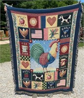 Rooster Throw Blanket