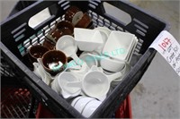 LOT, CRATE FULL OF ASST SAUCE DISHES