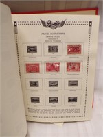 THE ALL AMERICAN STAMP ALBUM, 43 PAGES WITH STAMPS