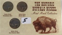 Buffalo Nickel Display P-D-S