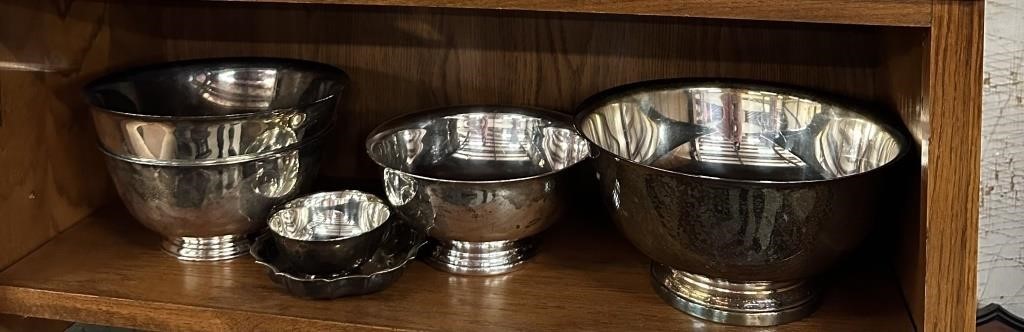 (6) Silver Plated Bowls.