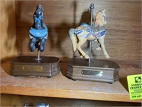 PAIR OF CAROUSEL STYLE MUSIC BOXES
