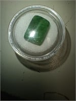 Brazilian Emerald Cabochon Gem, 12.9 carat