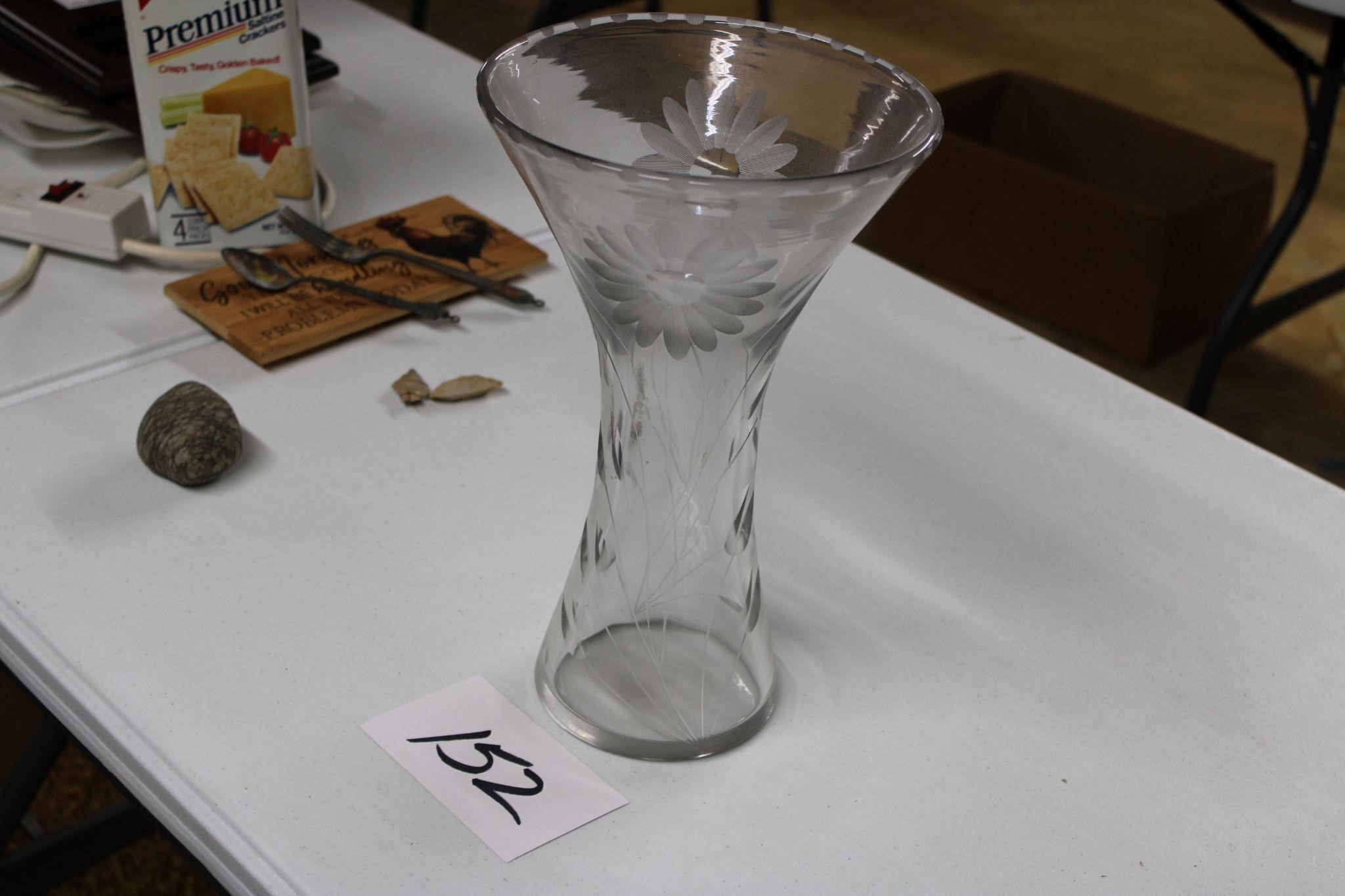 Leaded glass vase