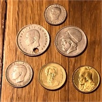 (6) Mixed Greece Coins