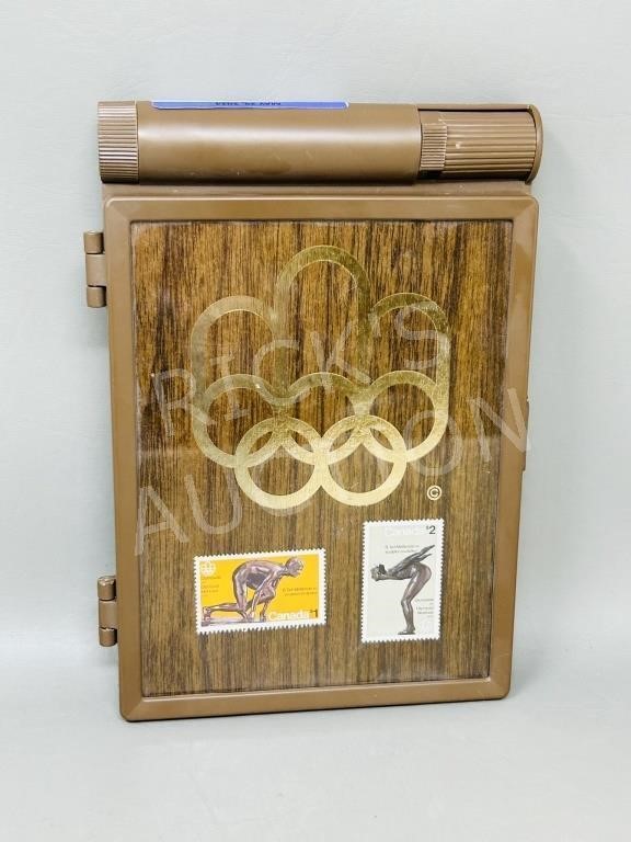 1976 commemorative Olympic stamps & case
