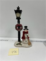 Snowman & Lamppost Lighted Home Decor
