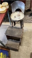 Metal shop stool and steps