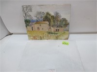 Original watercolor 1944 Witer Nell George Cantle