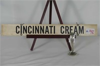 Cincinnati Cream Al. Cream Sign &  Cream Top Spoon