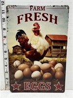 Metal sign- Farm Fresh Eggs