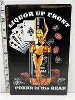 Metal sign- Liquor upfront