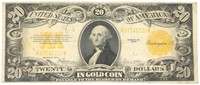 1922 US $20 GOLD CERTIFICATE CIRCULATED