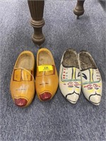 (2) Pairs of Wooden Shoes