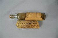 Antique Opium Bottle w/ Partial Paper Label
