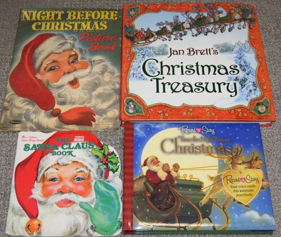 (4) Vintage - Modern Children's Christmas Books