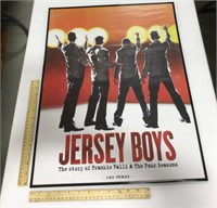 Jersey Boys framed poster-w/ plastic panel & frame
