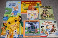 (7) Vintage-Modern Children's Books w/ Dinosaur