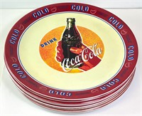 Vintage Coca-Cola Gibson Melamine Plastic Plates 8