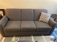 Grey Fabric Covered 3-Seater Sofa